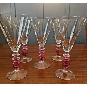 Pier 1 Martini Glass Pink Ombre Rings Cocktail Set of 5 Cosmopolitan Valentine